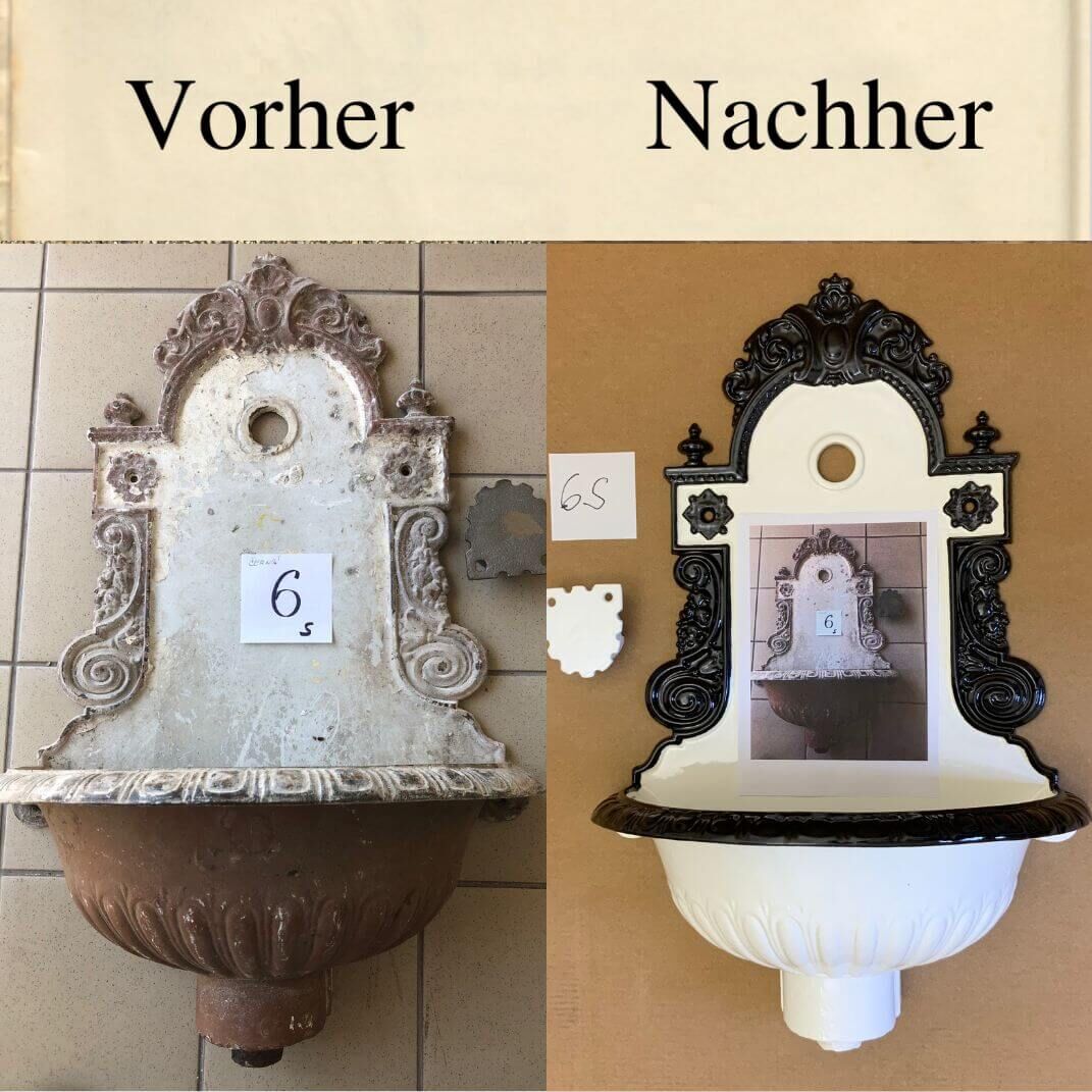 Vor und nach der Restaurierung 