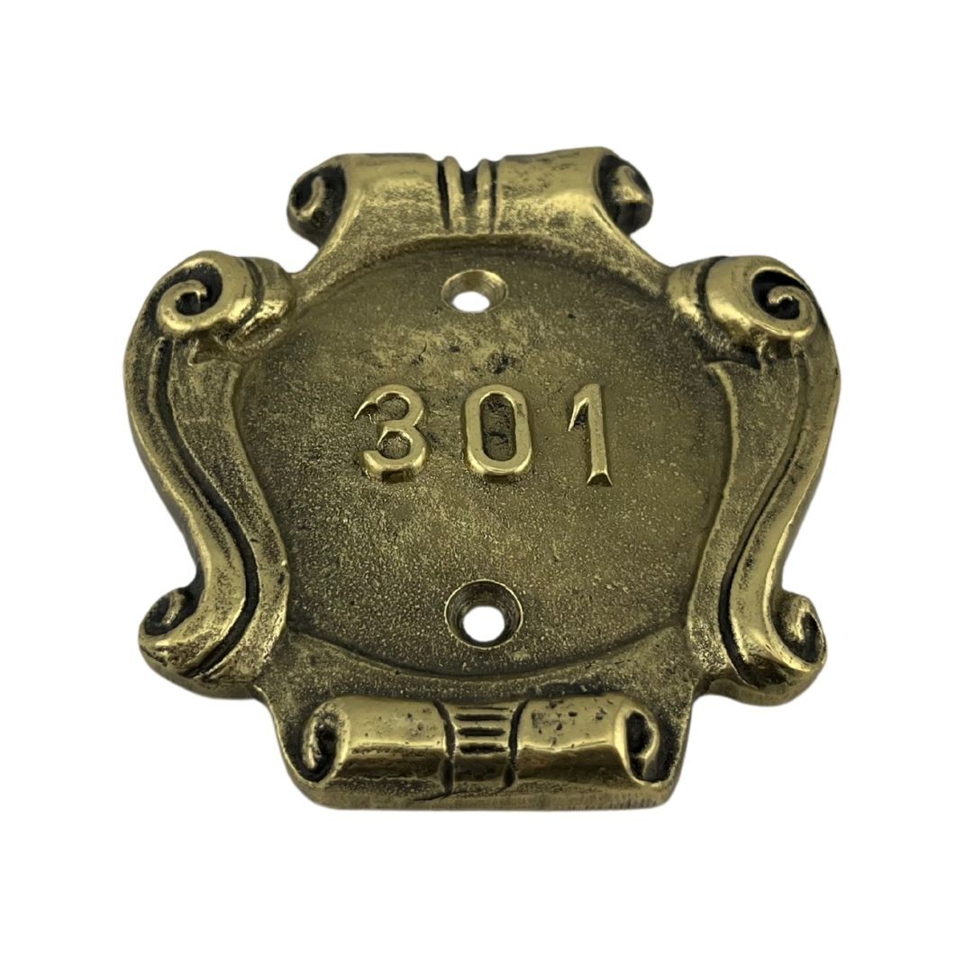 Türnummernschild Wappen - Messingguss Türnummernschild Wappen - Messingguss