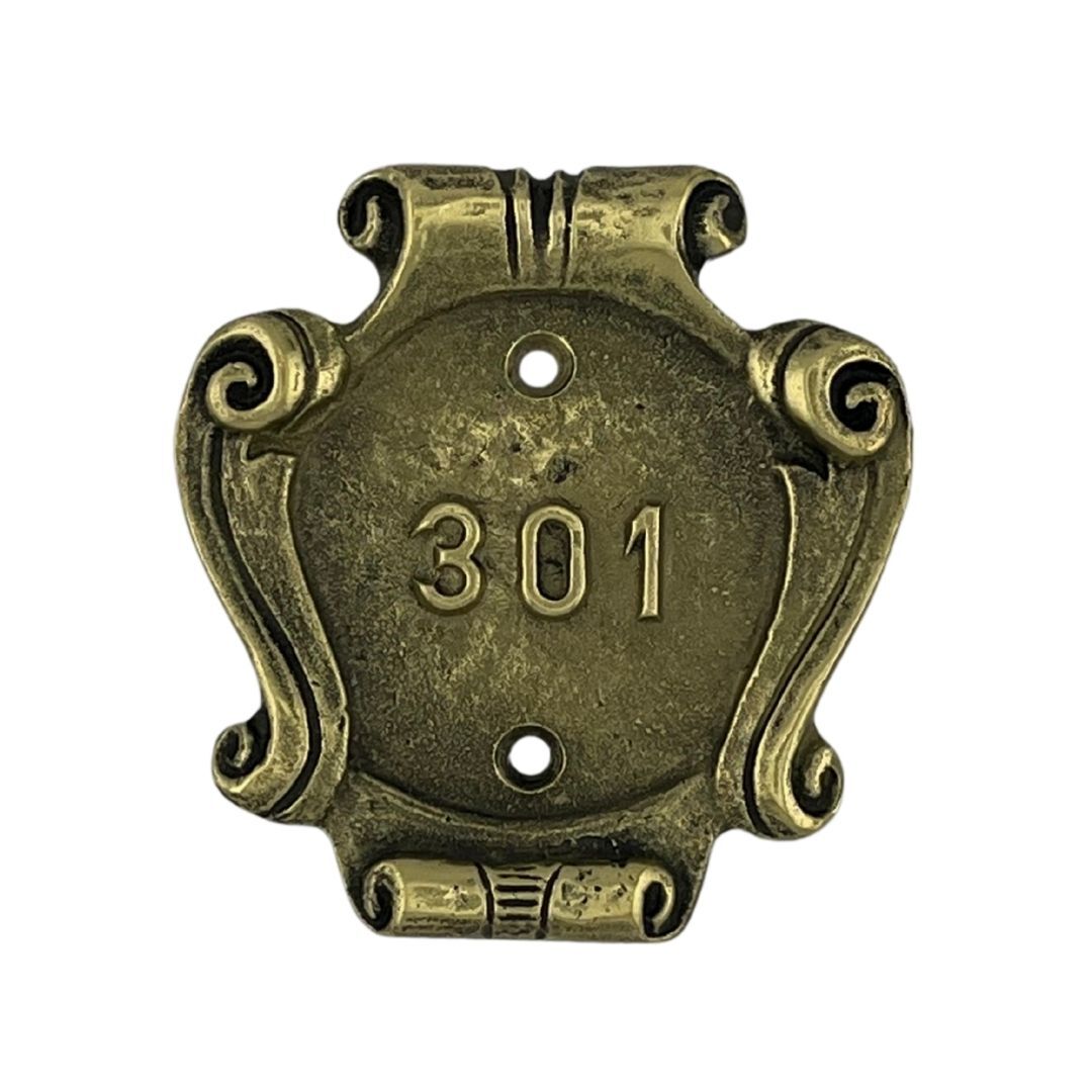 Nummernschild Wappen aus Messingguss