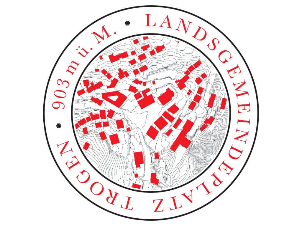 Zeichnung der Schachtabdeckung des Landesgemeindeplatzes Trogen Zeichnung der Schachtabdeckung des Landesgemeindeplatzes Trogen