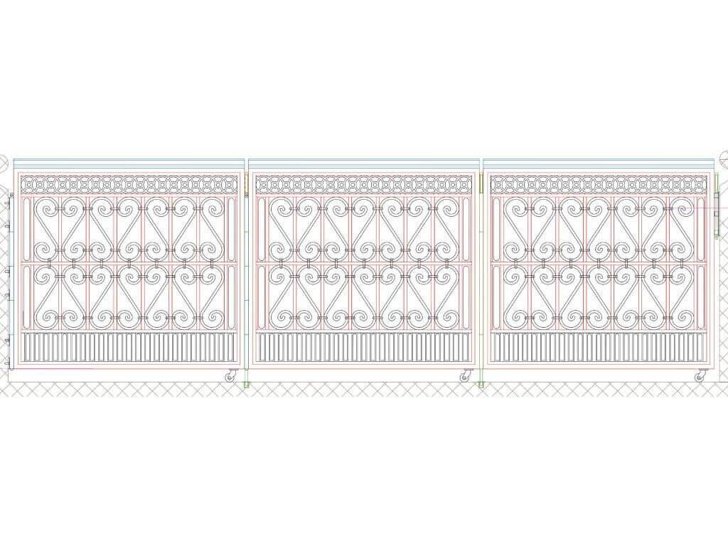 Zeichnung des klassischen Absperrgelaenders fuer die Wiener Staatsoper Zeichnung des klassischen Absperrgelaenders fuer die Wiener Staatsoper