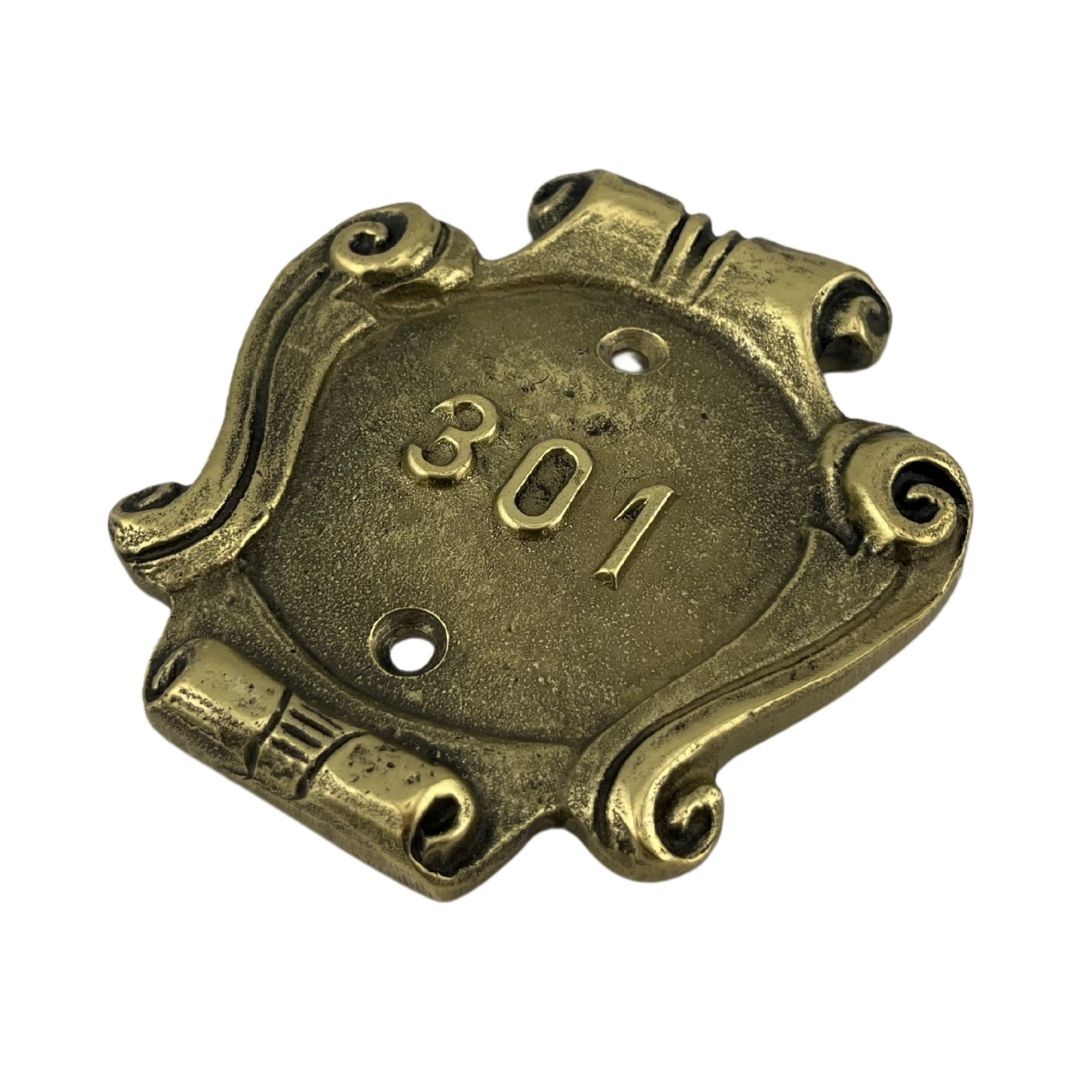 Nummernschild Wappen - Messingguss Nummernschild Wappen - Messingguss