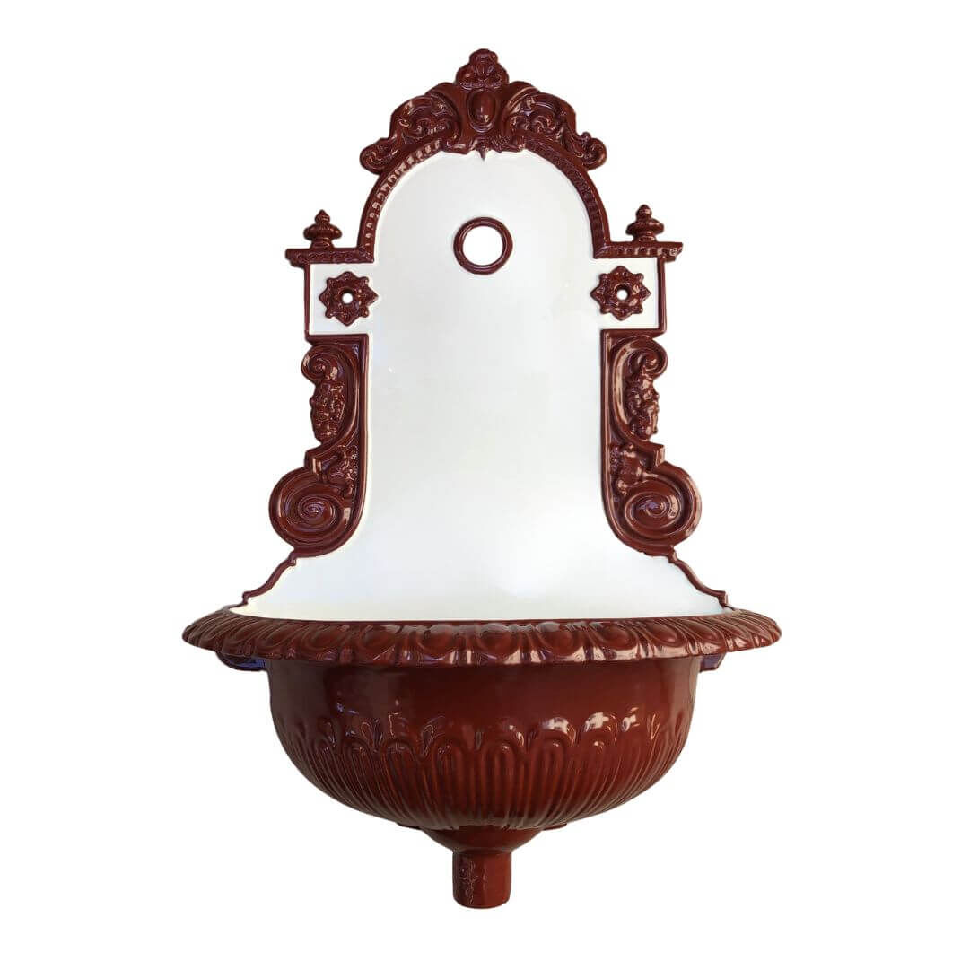 Braun / Weiß emaillierte Bassena - Beispielfoto Braun / Weiß emaillierte Bassena - Beispielfoto