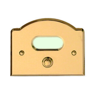 klingeleckig3 Klingelplatte Triest Modell I aus Messing C.P.T. beschichtet