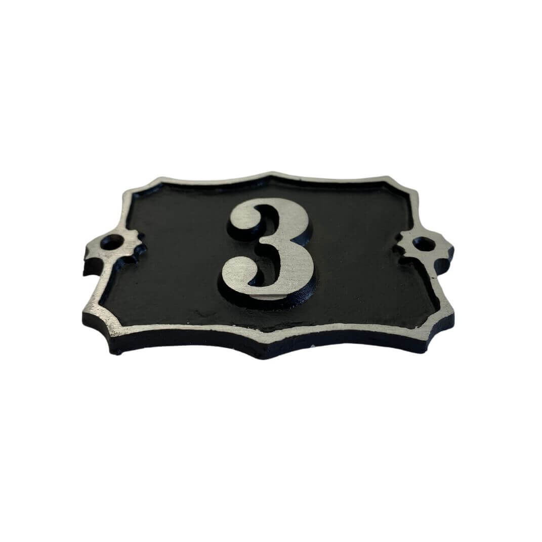 Türnummerntafel 21407 Tafelstil H in Aluminiumguss Türnummerntafel 21407 Tafelstil H in Aluminiumguss