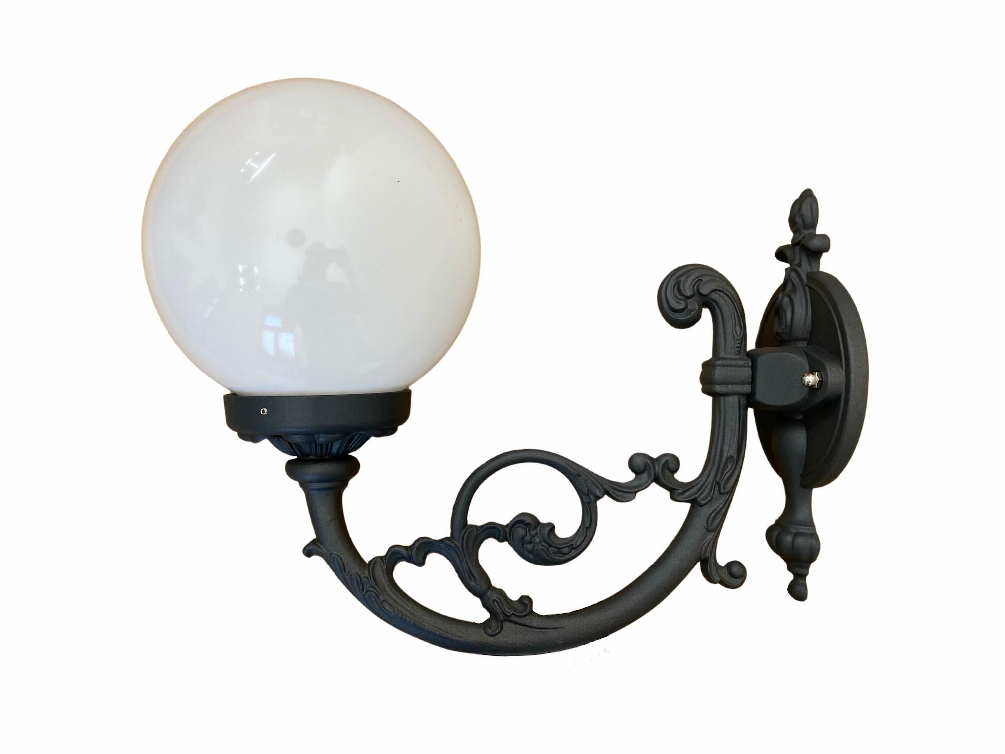 wandleuchte-aluminiumguss-anthrazitgrau-nostalgie-antik-florenz-3 Verspielte Wandleuchte "Florenz" in Anthrazitgrau