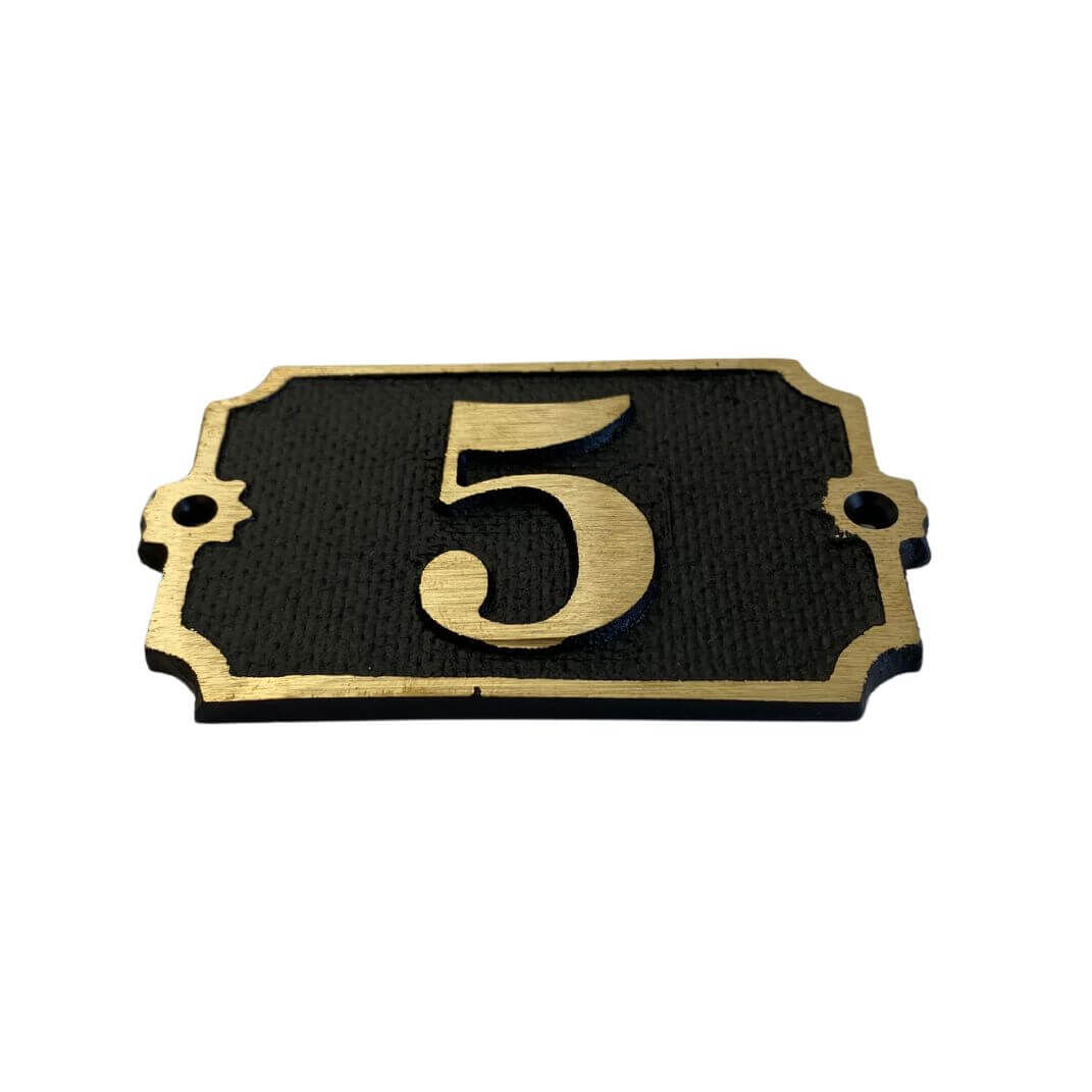 Türnummernschild Art. 21403 Tafelstil F - Messingguss Türnummernschild Art. 21403 Tafelstil F - Messingguss