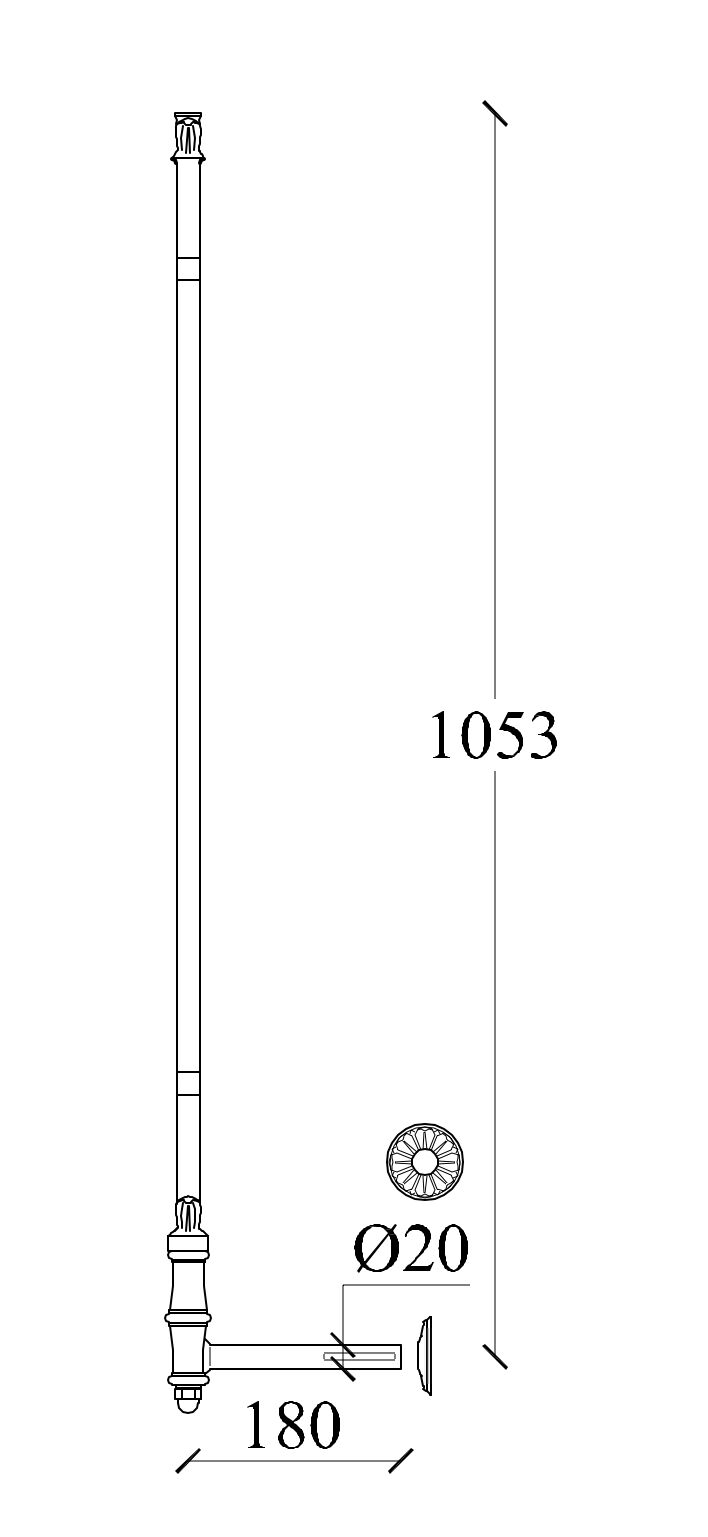 m555l_gelaender_gusseisen Geländerteil M555L seitlich aus Gusseisen