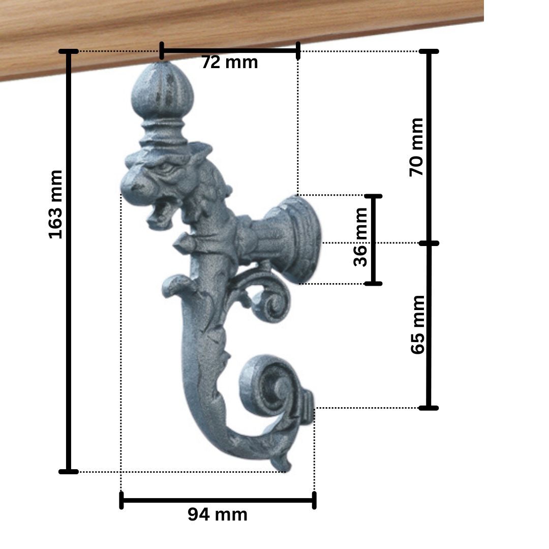 Abmessung der historische Handlaufstütze Art. 15301 Schoenborn aus Gusseisen Abmessung der historische Handlaufstütze Art. 15301 Schoenborn aus Gusseisen