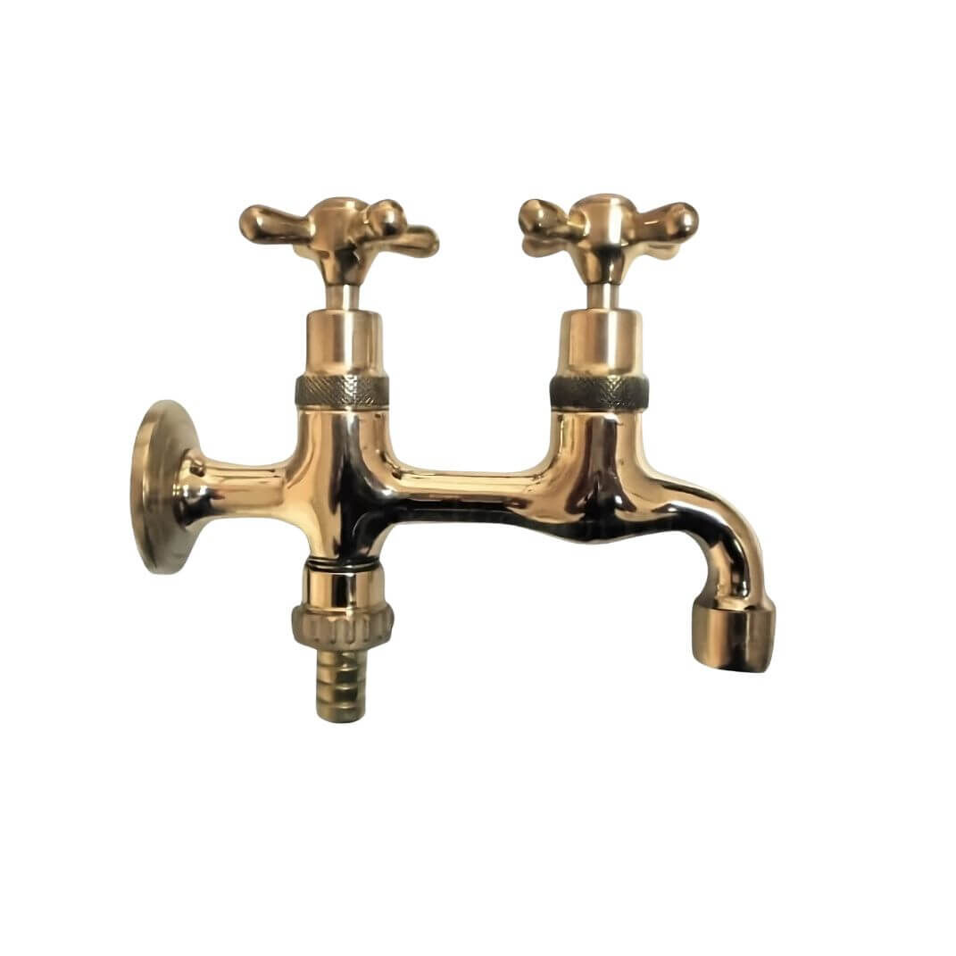 Messing-Wasserhahn "Doppelt II" Art. 10423-2 - 1/2 Zoll Messing-Wasserhahn "Doppelt II" Art. 10423-2 - 1/2 Zoll