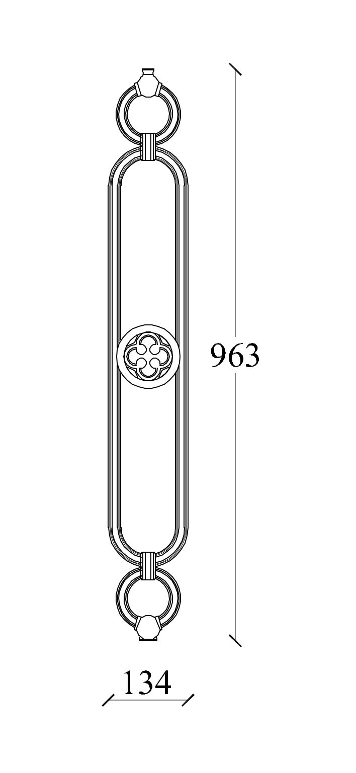 m517v_gelaender_gusseisen Zeichnung Geländer vertikal M517V aus Gusseisen