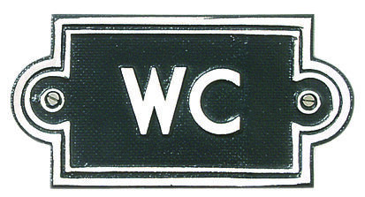 WC-Schild aus Aluminiumguss