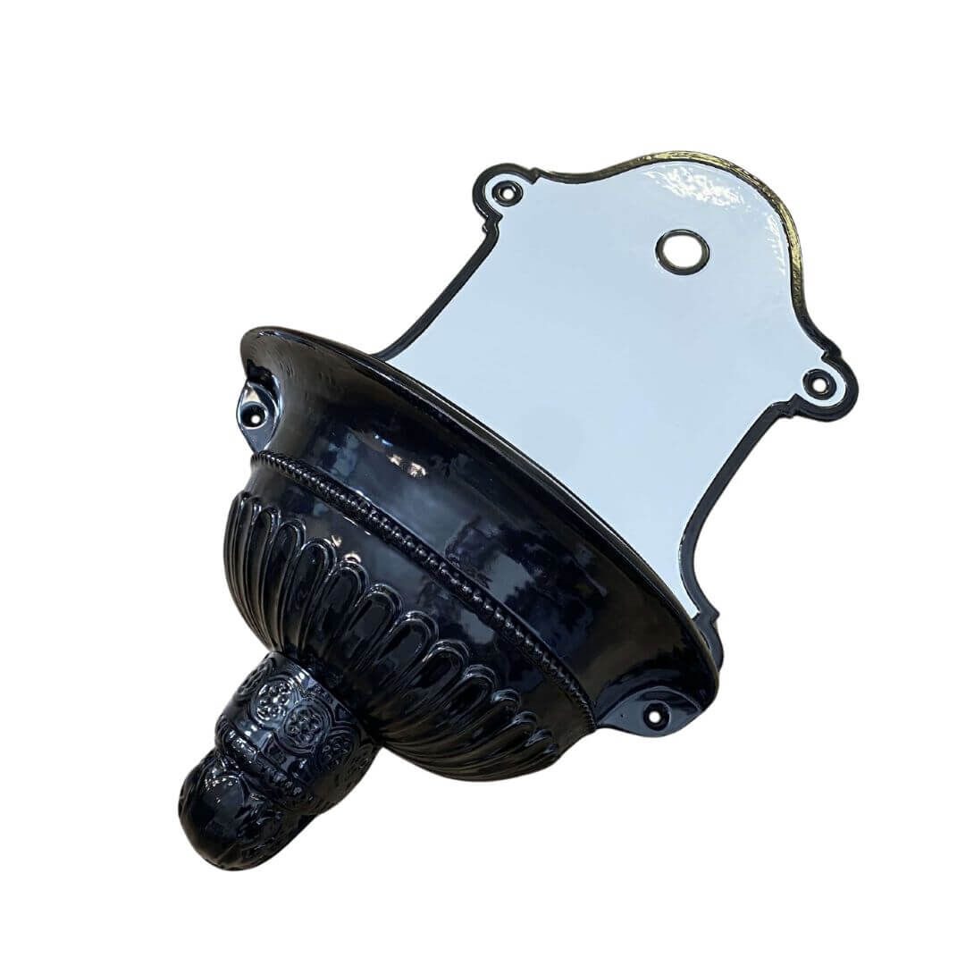 Schwarz/Weiß emaillierte Bassena 82s Schwarz/Weiß emaillierte Bassena 82s