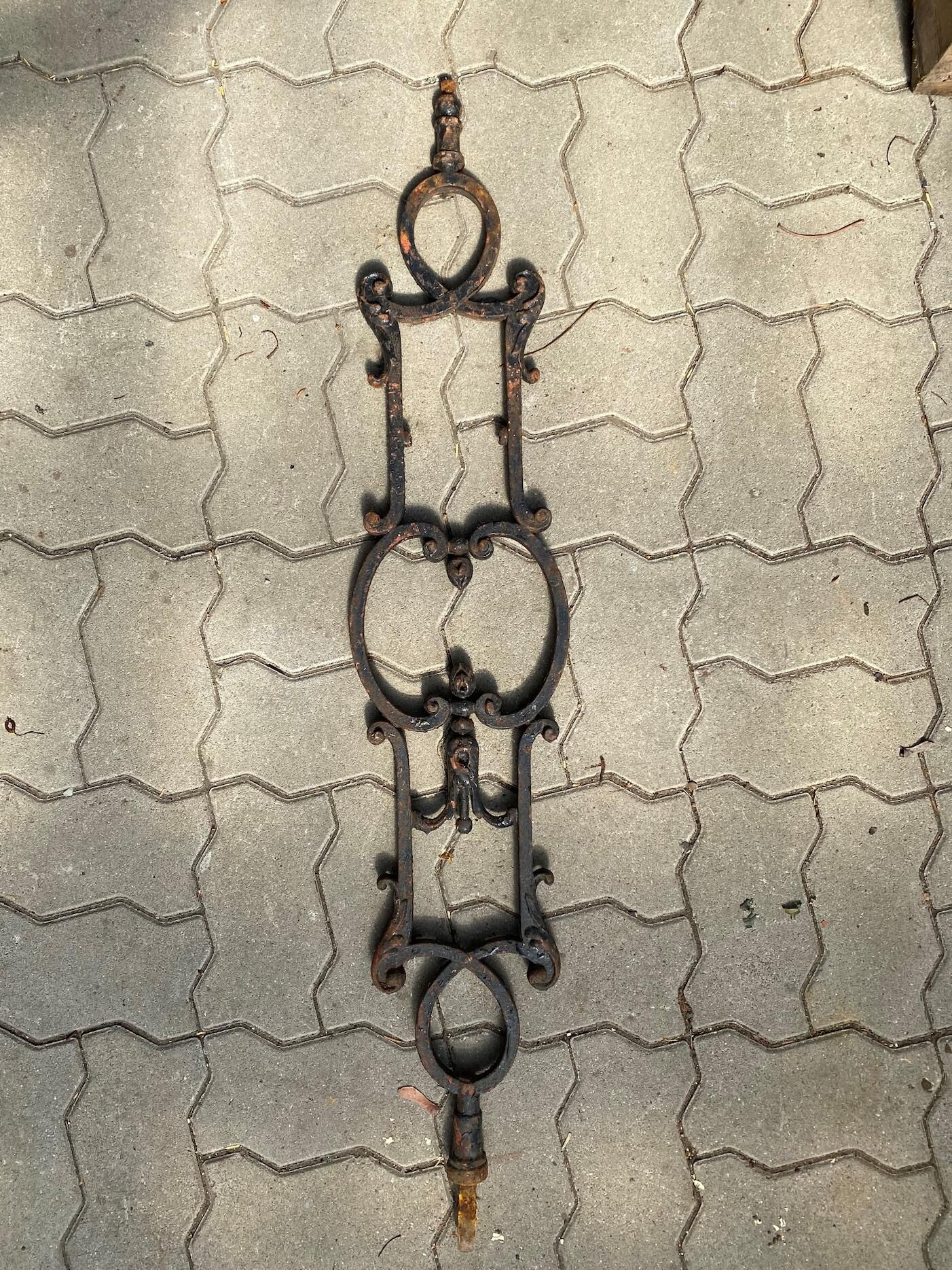 Altbau Geländerteil / Ziergitter CP-8V aus Gusseisen - Altbestand