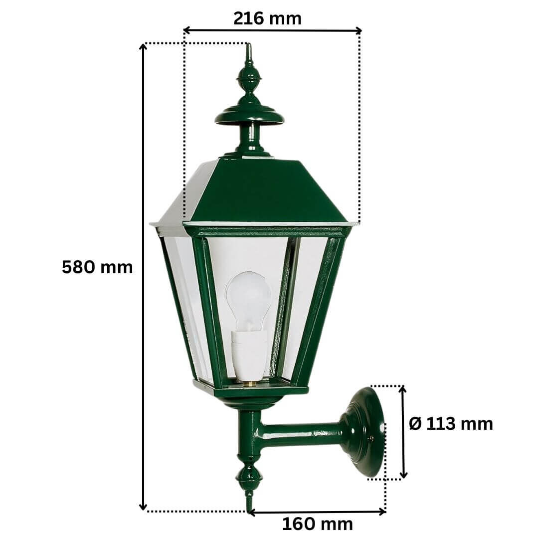 Abmessungen der Wandlaterne 1400SWD