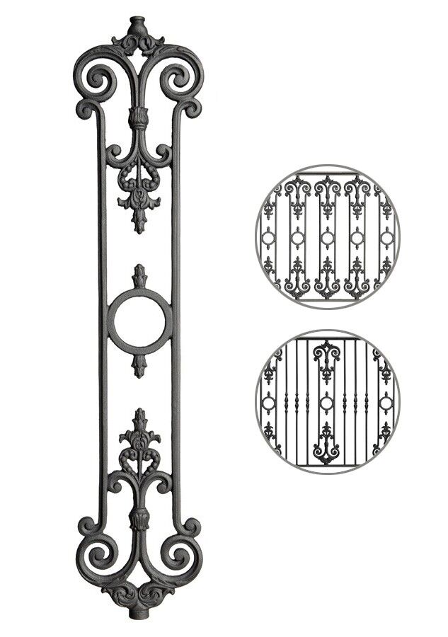 gelaender_gusseisen_m546V Geländerteil M503V vertikal aus Gusseisen