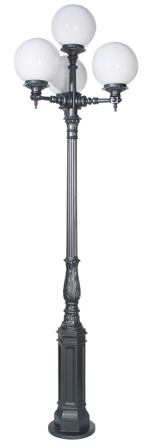 4213_gartenleuchte_3-arm_1 Standleuchte Kugel/Prag Vierfach in Anthrazitgrau