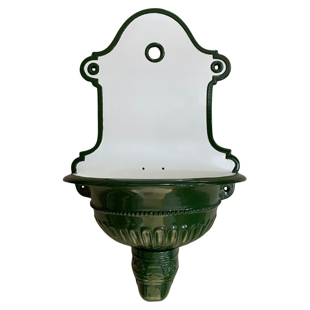 Bassena 113vdg - Grün / Weiß emailliert