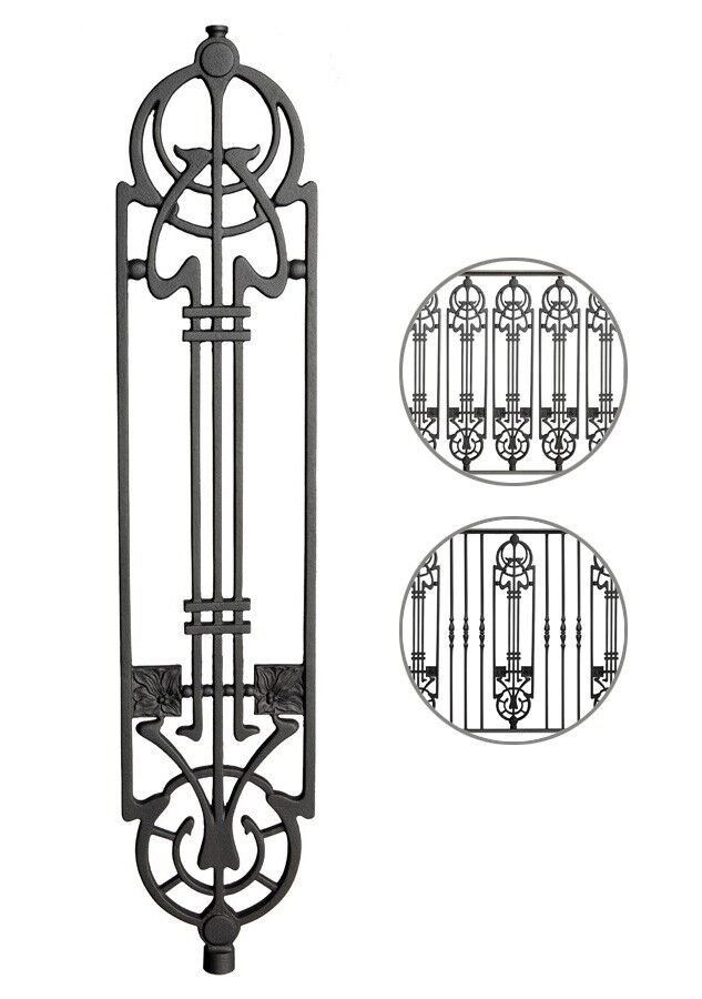 gelaender_gusseisen_m531V Geländerteil M531V vertikal aus Gusseisen