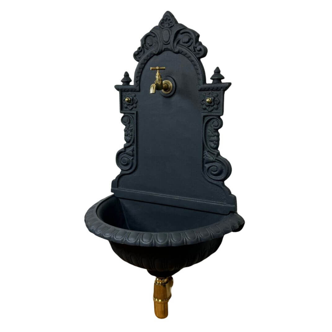 Klassischer Wandbrunnen Art. 10110gusseisen "Wien" aus Gusseisen Bassena Art. 10110gusseisen "Wien" aus Gusseisen in Anthrazitgrau-Eisenglimmer Klassischer Wandbrunnen Art. 10110gusseisen "Wien" aus Gusseisen Bassena Art. 10110gusseisen "Wien" aus Gusseisen in Anthrazitgrau-Eisenglimmer