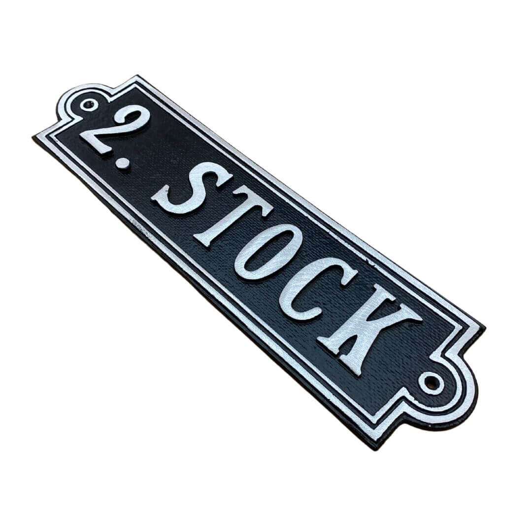 stilvolle Stockwerkstafel 2. Stock - Art. 20306 aus Aluminiumguss stilvolle Stockwerkstafel 2. Stock - Art. 20306 aus Aluminiumguss