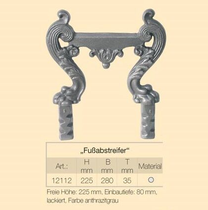 fussabstreifereinbetonieren Fußabstreifer zum einbetonieren aus Gusseisen
