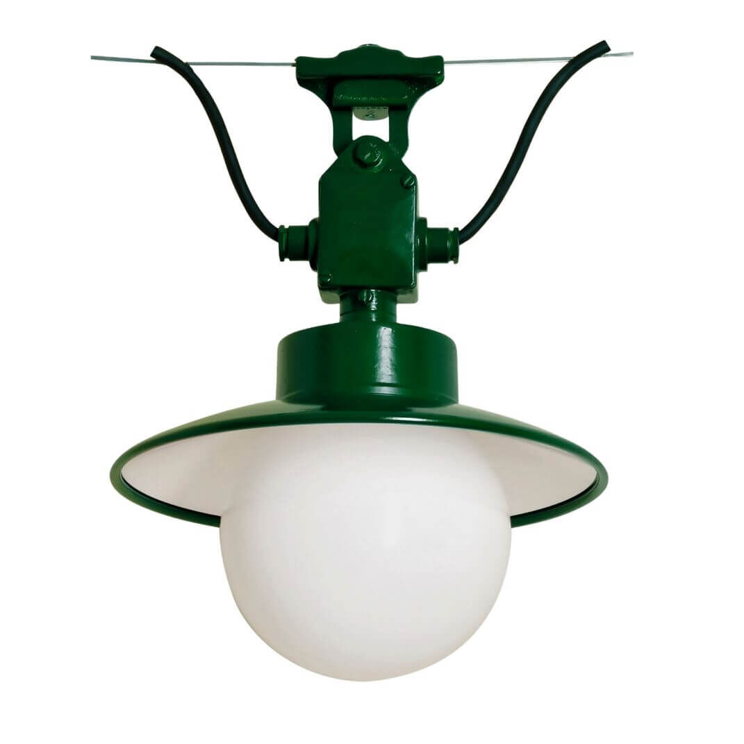 Seil-Hängeleuchte Waldtzeile I mit Kugelglas Seil-Hängeleuchte Waldtzeile I mit Kugelglas