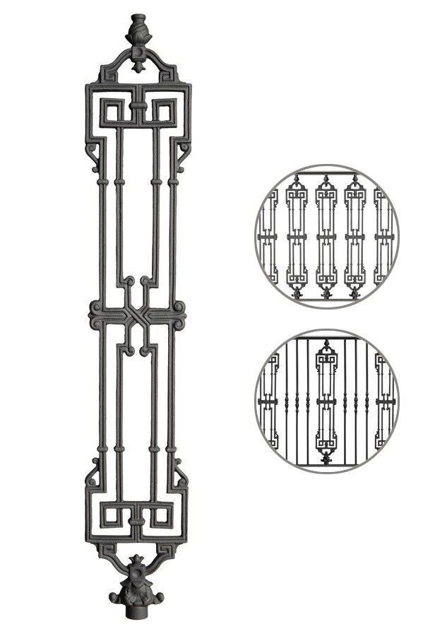 Geländerteil  M536V vertikal aus Gusseisen