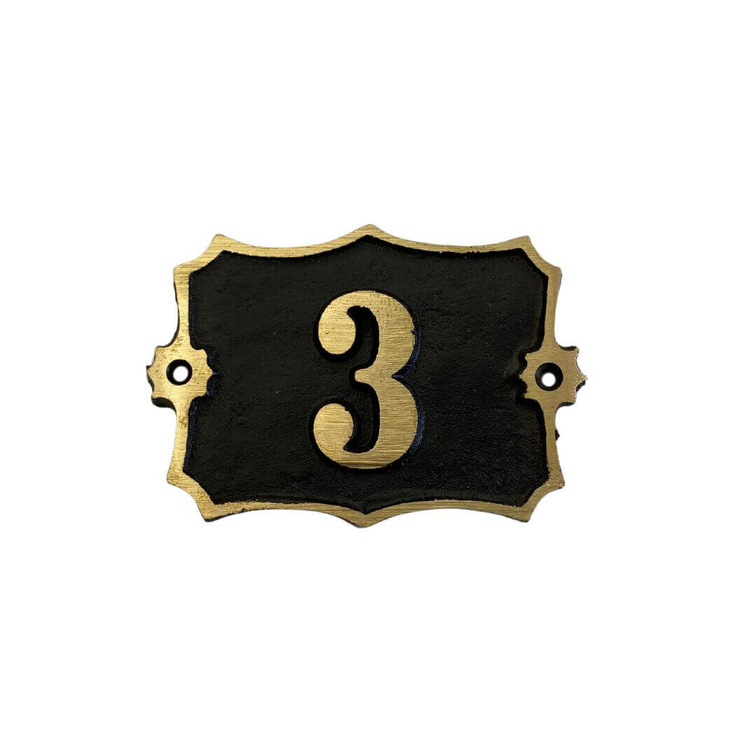 Türnummernschild 21407 Tafelstil H - Messingguss Türnummernschild 21407 Tafelstil H - Messingguss