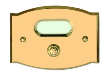 klingeleckig2 Klingelplatte aus Messing C.P.T. beschichtet Modell II