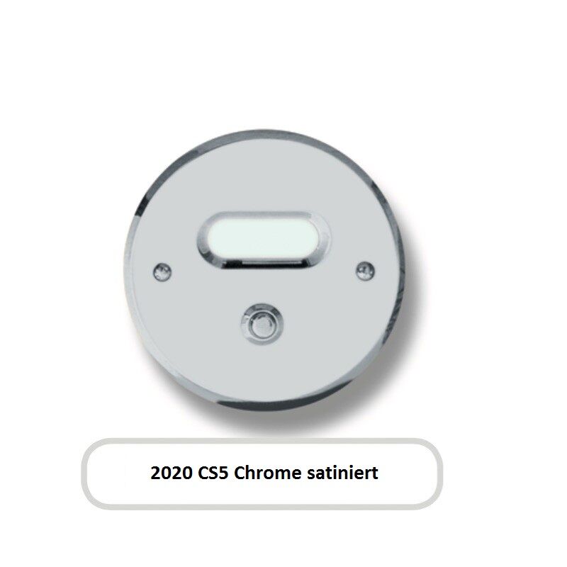 2020cs4chromesatiniert Klingelplatte Triest Modell IV Messing verchrom