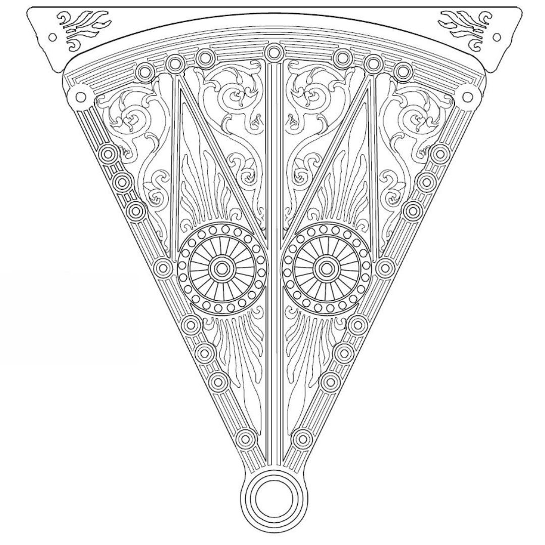 verzierte, dreieckige Austrittsstufe Typ G unserer nostalgischen Spindetreppe aus Gusseisen verzierte, dreieckige Austrittsstufe Typ G unserer nostalgischen Spindetreppe aus Gusseisen