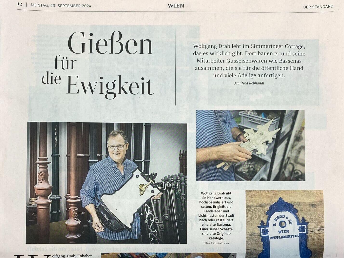 Zeitungsbericht vom "Standard" vom 23.09.2024