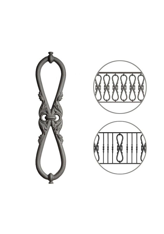 gelaender_gusseisen_m508v_2 Geländerteil vertikal M508V aus Gusseisen