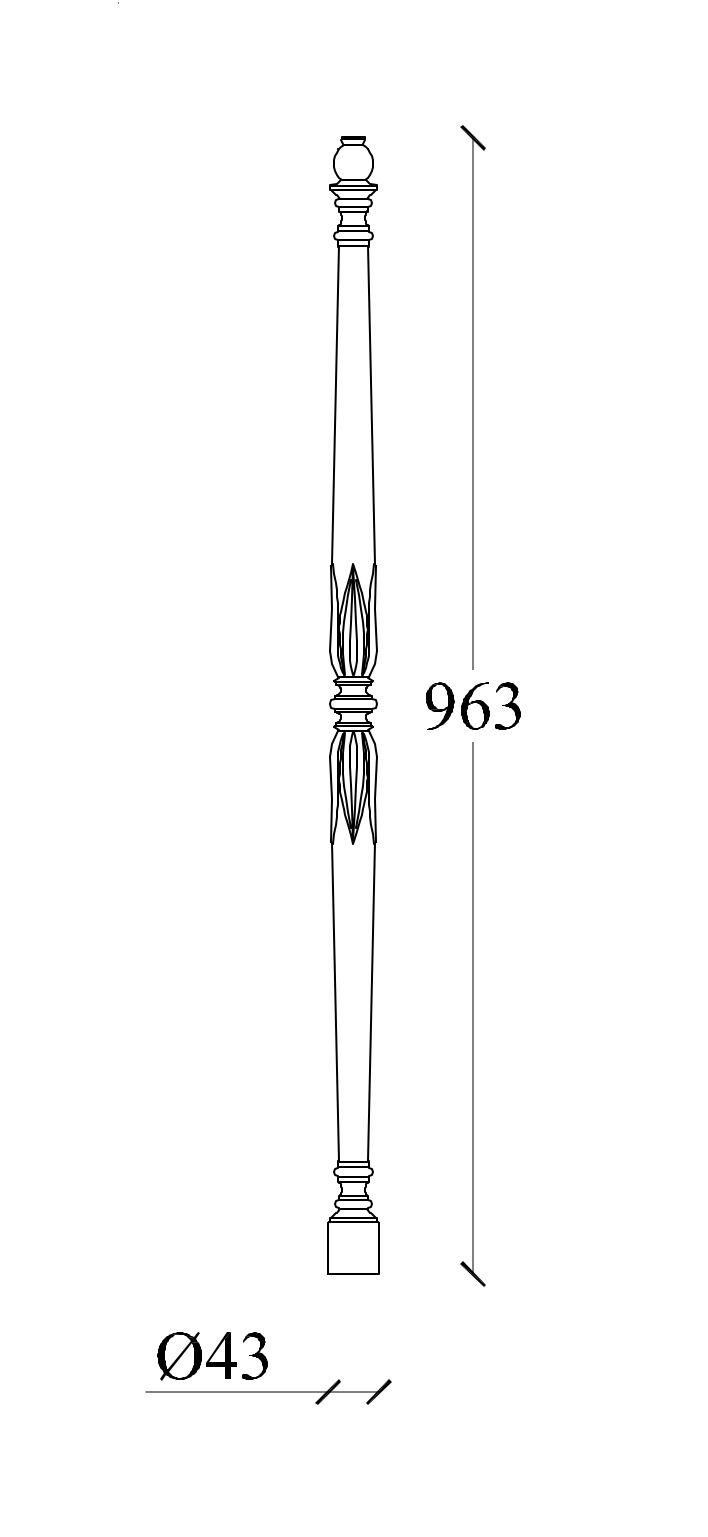 m510v_gelaendersteher_gusseisen59f08b5a30c71 Zeichnung Geländersteher M510V vertikal aus Gusseisen