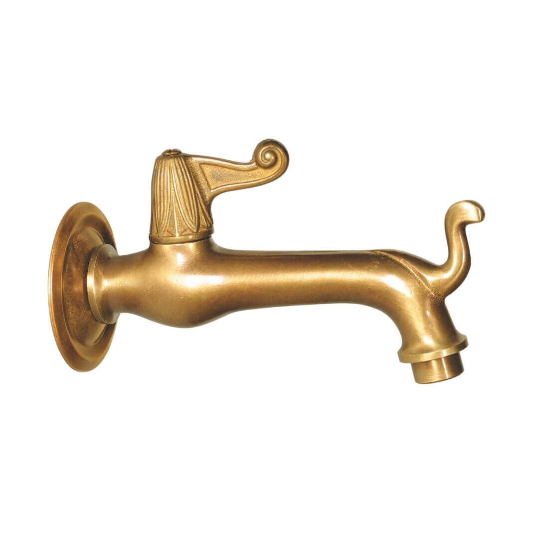 Gartenhahn Messing Gebogen - 1/2 Zoll | Robust & Langlebig Für Garten & Hof