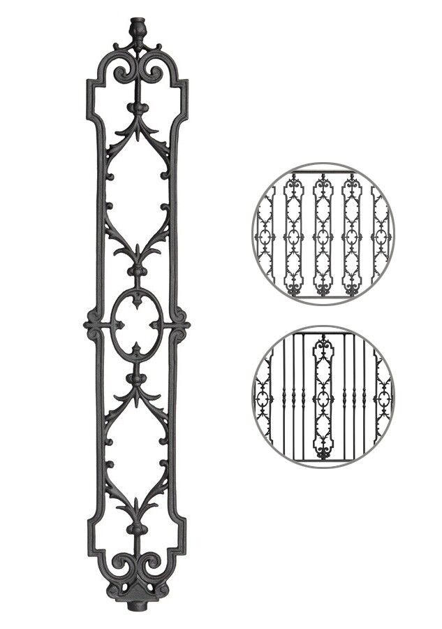 gelaender_gusseisen_m532V Geländerteil M532s vertikal aus Gusseisen
