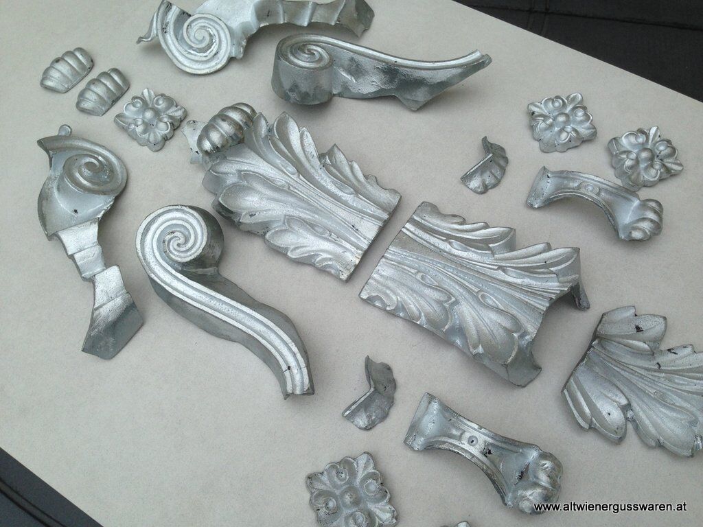 Reproduktion (Nachguss) von Fassadenverzierungen in Zinkguss Reproduktion (Nachguss) von Fassadenverzierungen in Zinkguss
