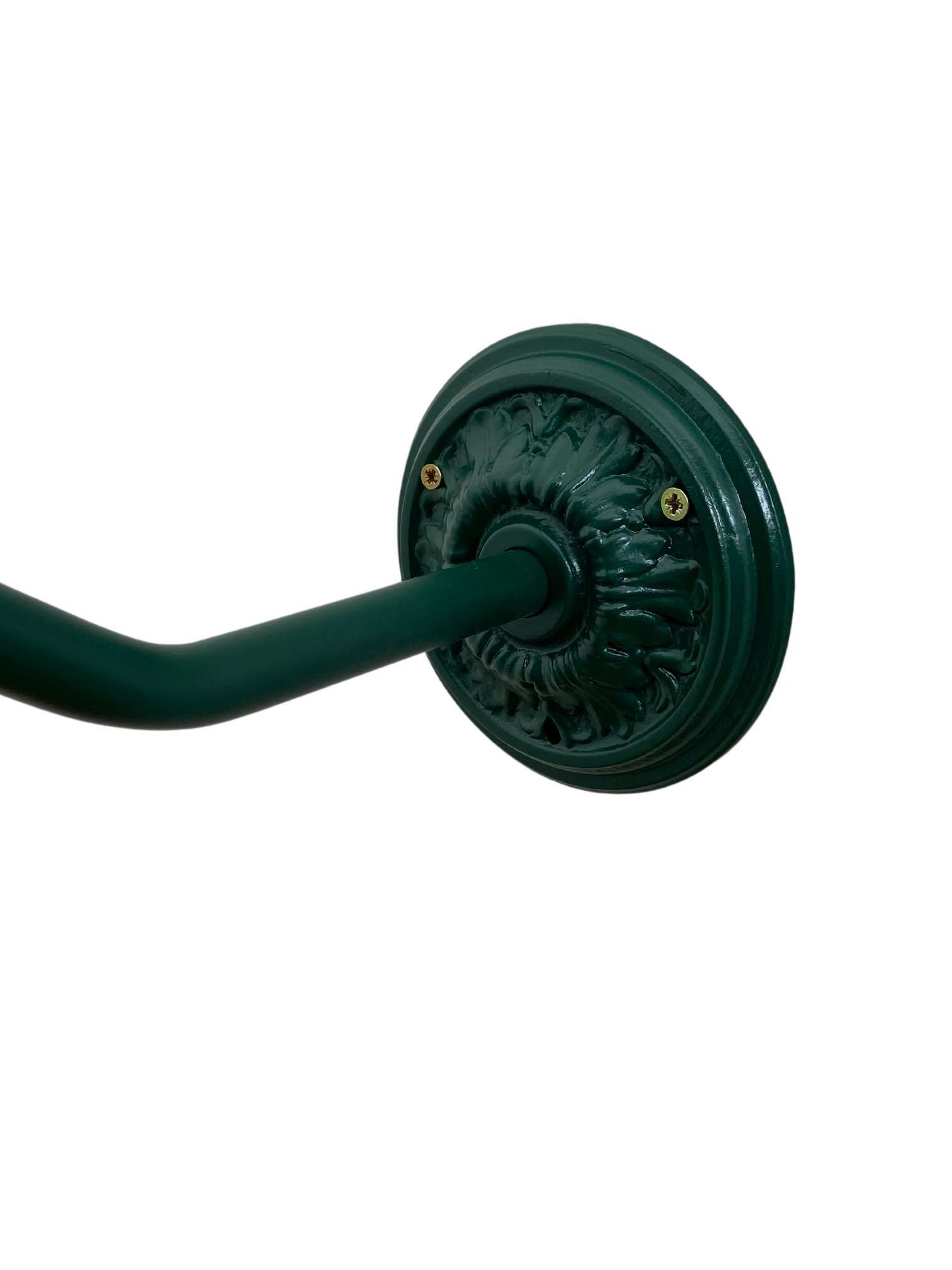 hofleuchte-heurigenleuchte-moosgruen-2 Wandrosette und Ausleger der Hofleuchte in RAL 6005 Moosgrün