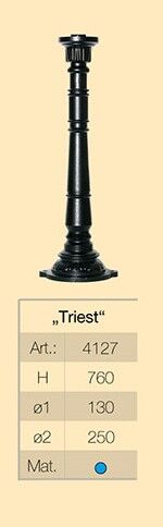 Mast Triest in RAL 9005 Schwarz