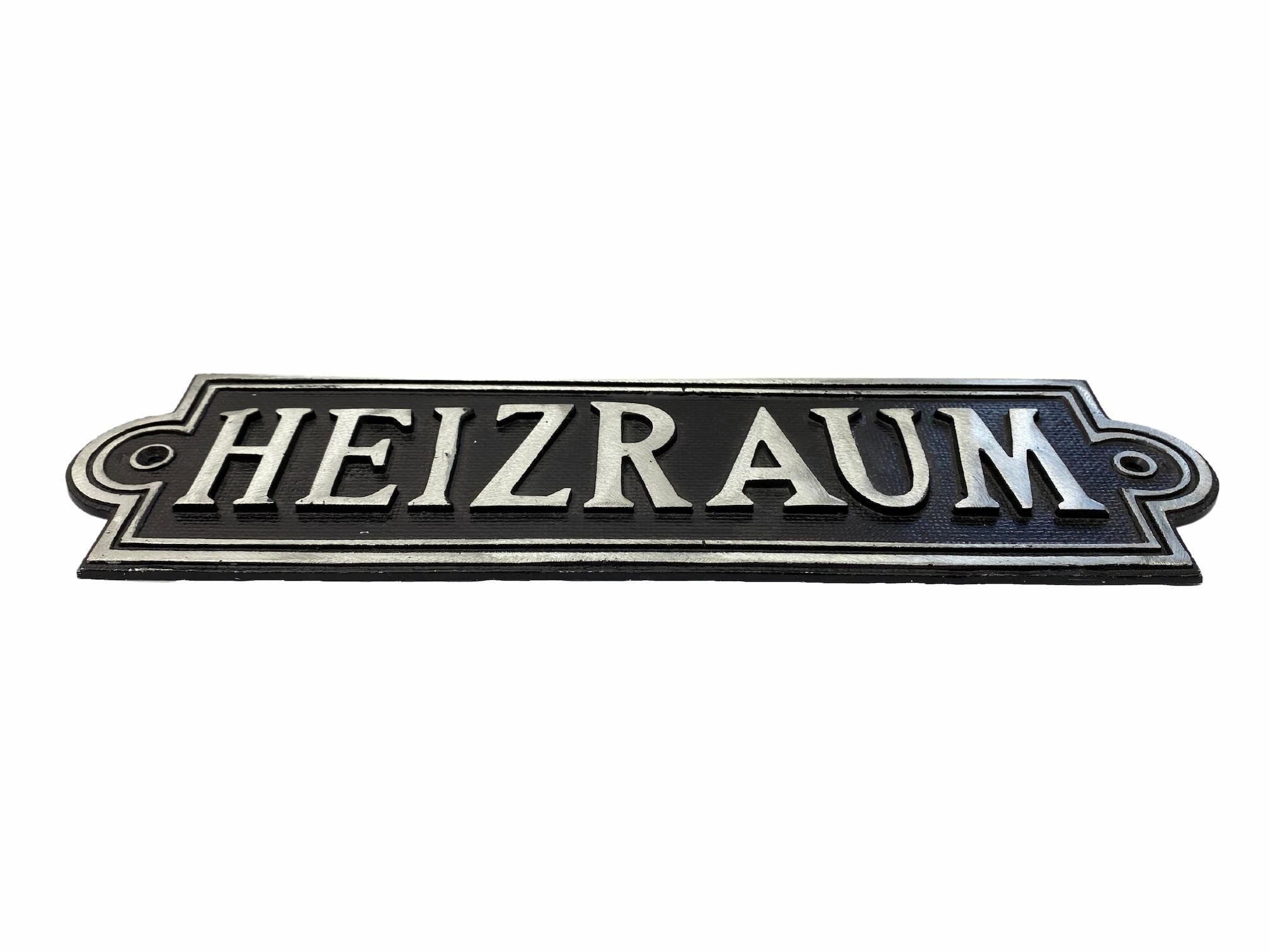 schild-heizraum-altbau-alu-2 Aluminiumguss Heizraum Schild (Silber)