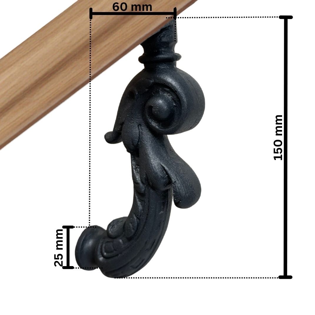 Abmessungen des Handlaufhalters Lamberg Abmessungen des Handlaufhalters Lamberg