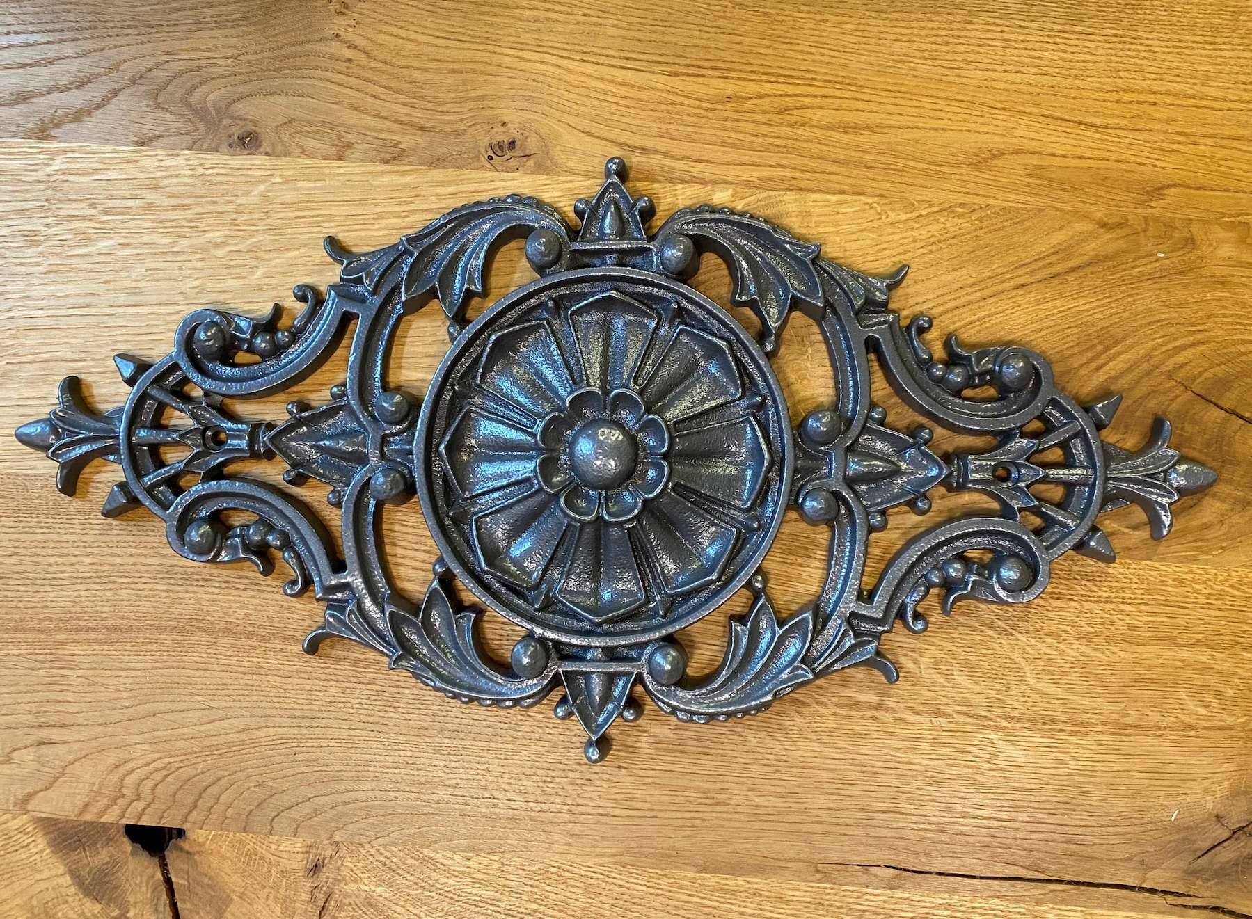 palmette-rosette-15184alug-aluminiumguss-grau-2 Palmette 15184ALU-R aus Aluminiumguss - Anthrazitgrau