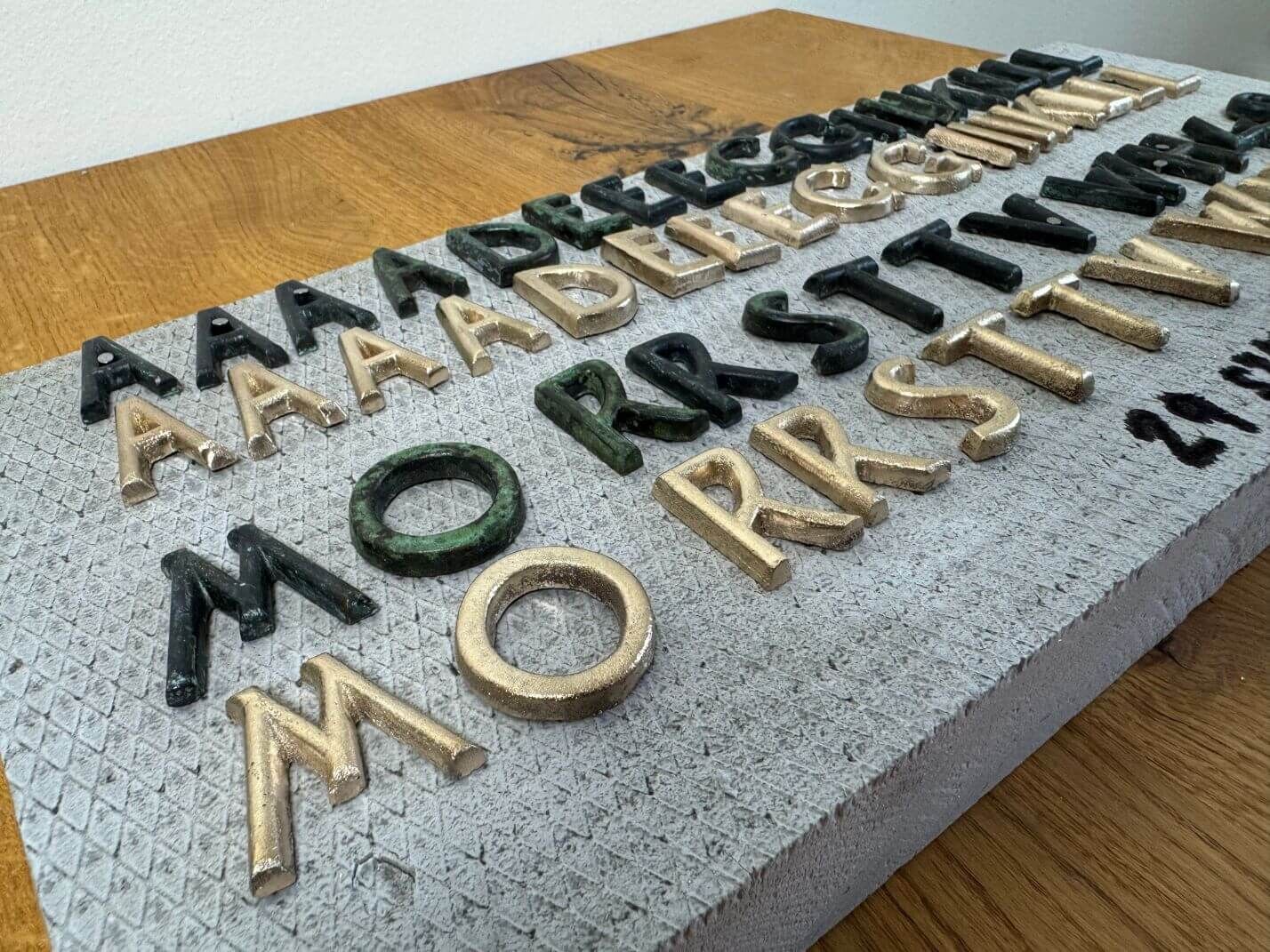 Reproduktion bzw. Nachguss von alten Buchstaben aus Messing Reproduktion bzw. Nachguss von alten Buchstaben aus Messing