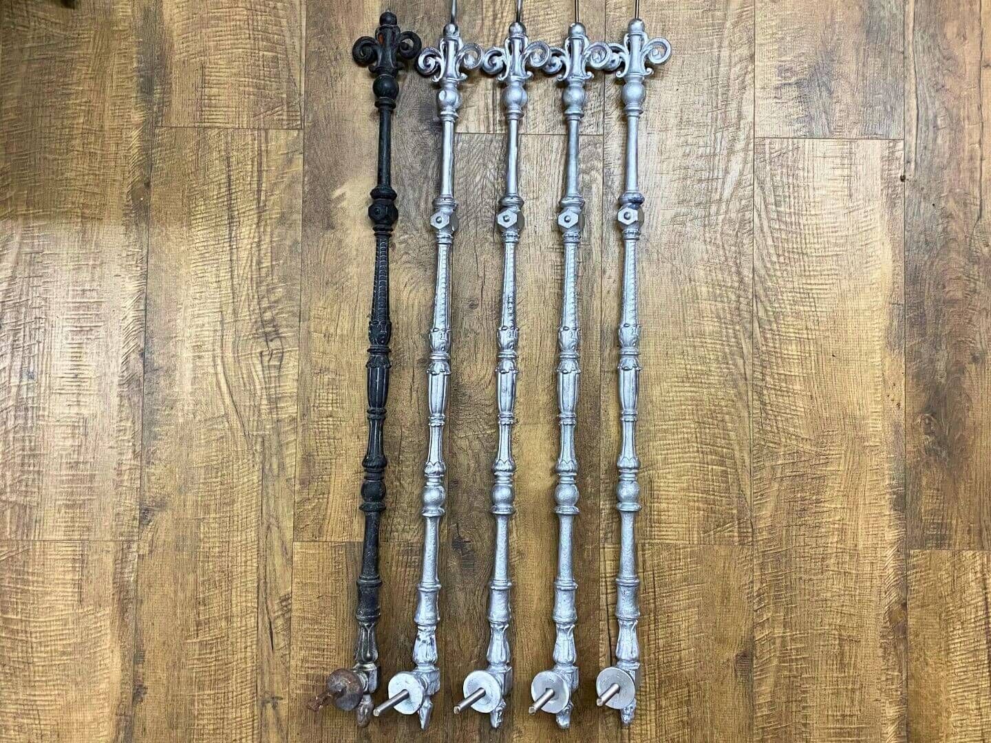 Reproduktion historischer Geländerstäbe aus Aluminiumguss