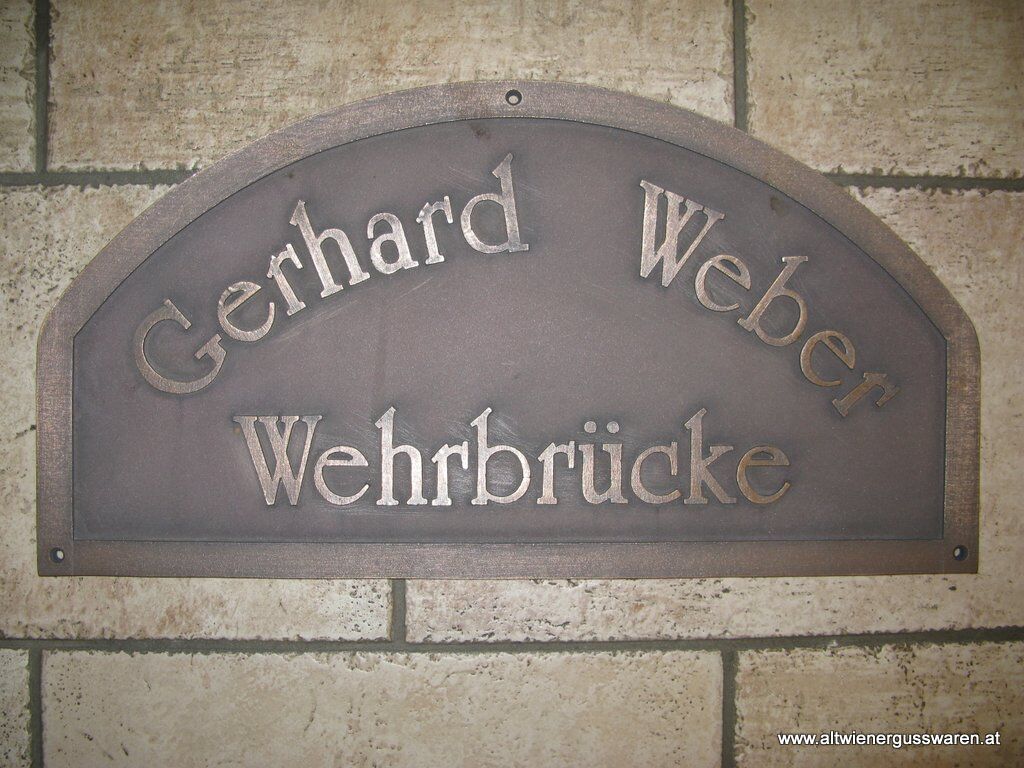brueckentafel_bronze Brückentafel aus Aluminium- und Bronzeguss - eigener Text