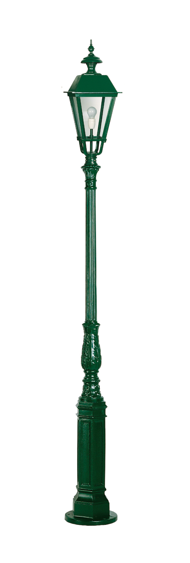 1411_4163_standleuchte_rom_schwechat Standlaterne - Kombination 2 in RAL 6005 Moosgrün