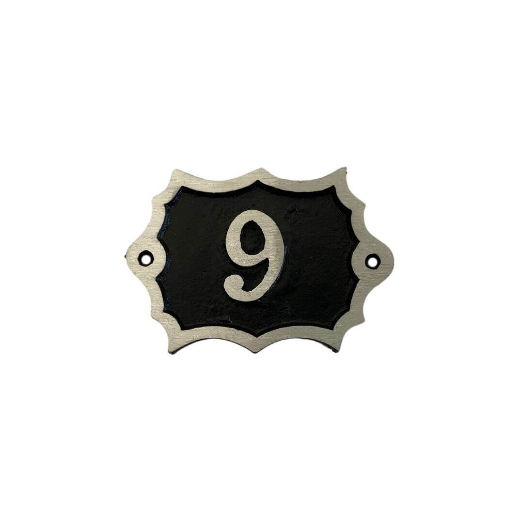 Türnummernschild 21406 Tafelstil G aus Aluminiumguss Türnummernschild 21406 Tafelstil G aus Aluminiumguss