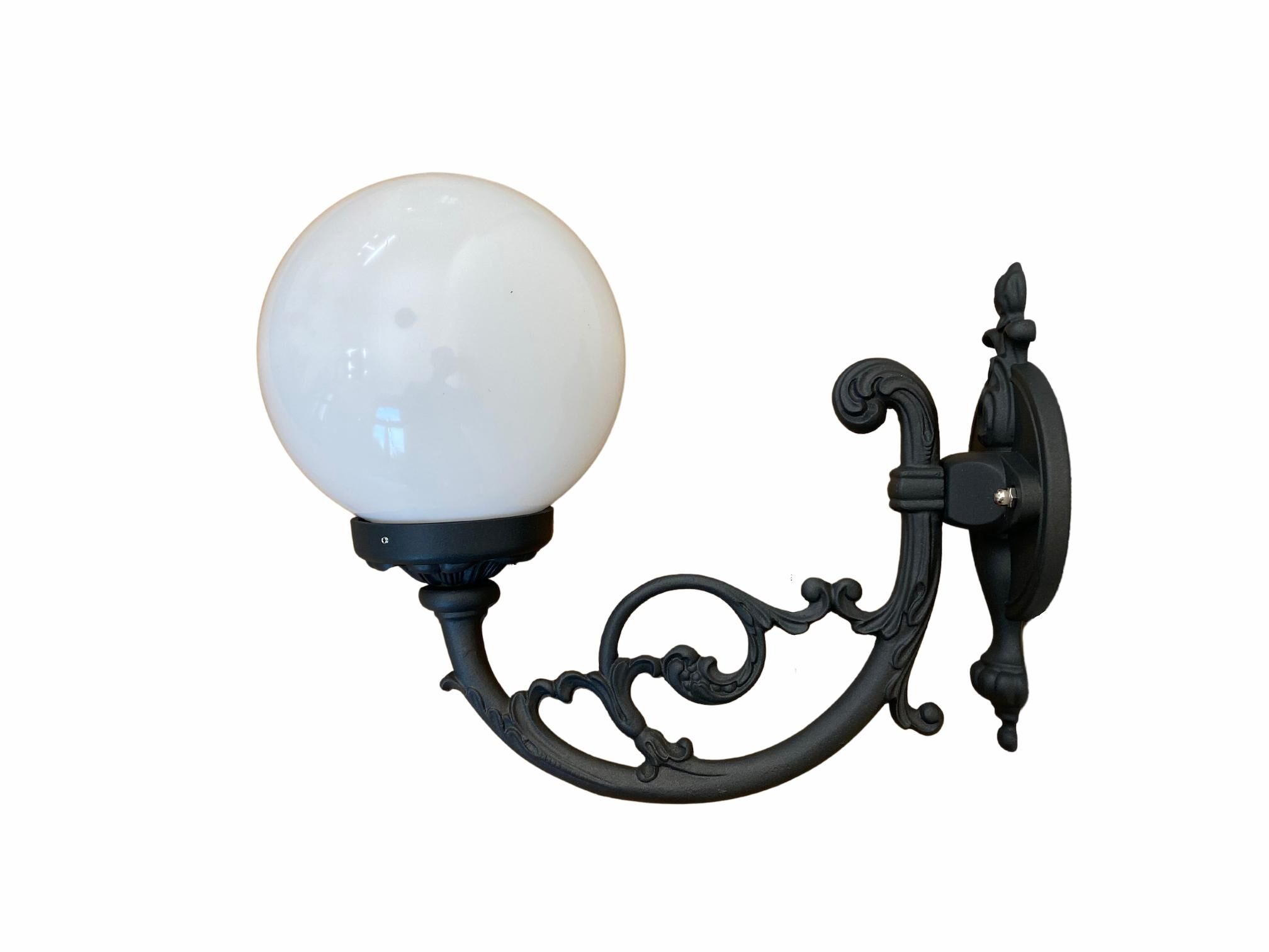 Nostalgie Kugel-Wandleuchte "Florenz" in Anthrazitgrau
