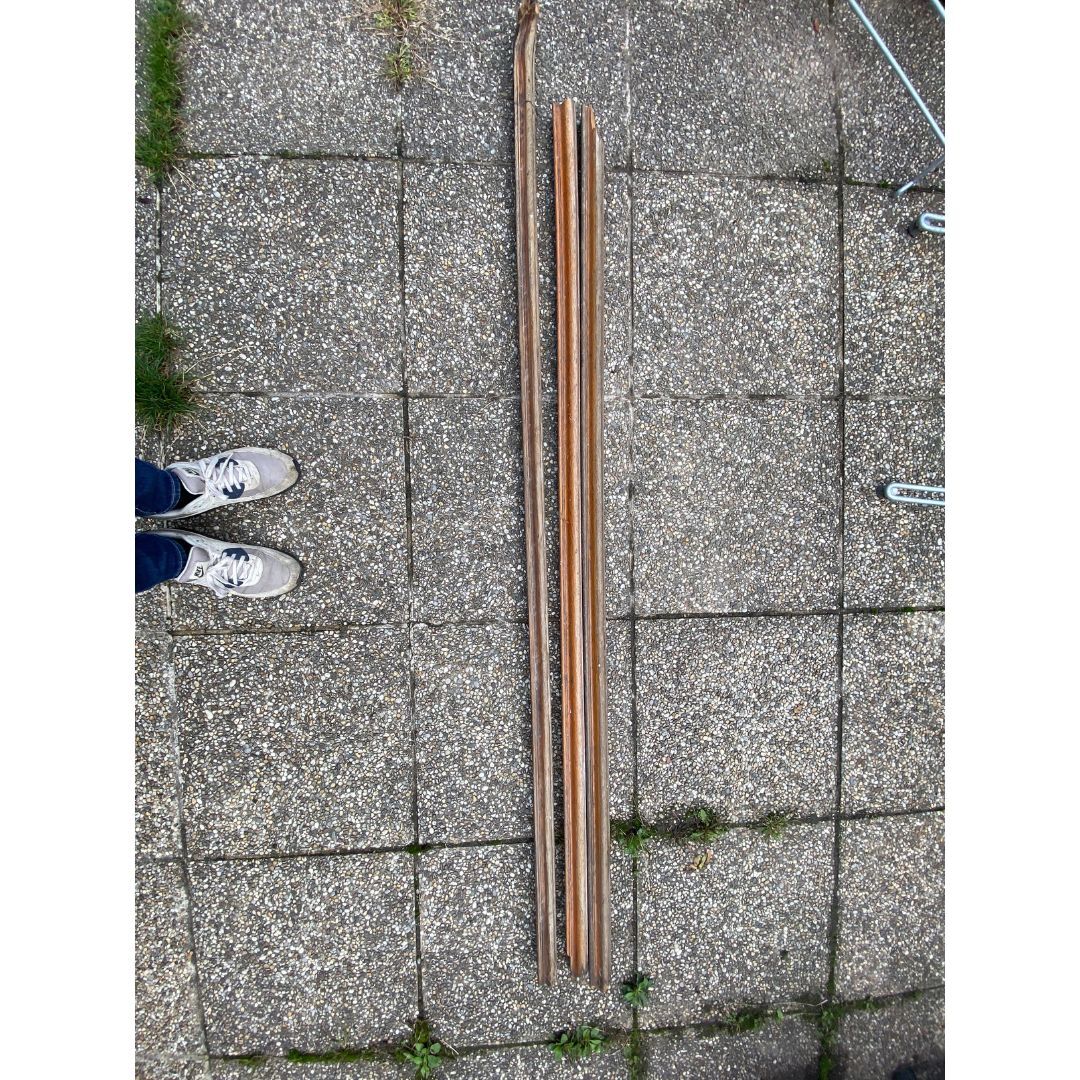 Alter Handlauf aus Holz - 3 teilig